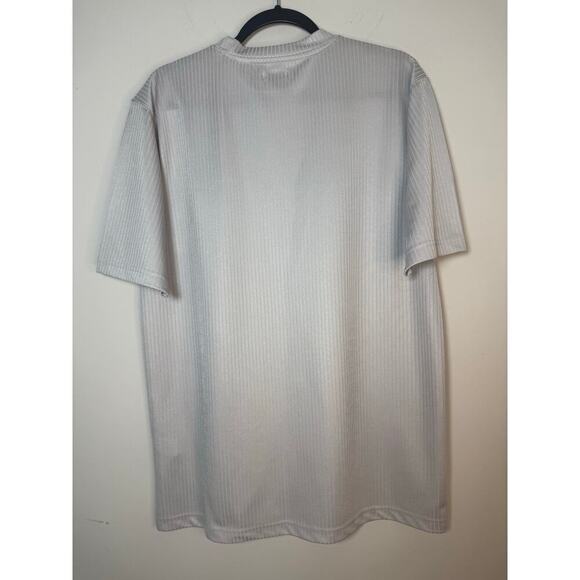 Pavo Men's Size L Crew Neck Grey Short sleeved Shirt Minimalist Casual Athletic - Picture 2 of 7